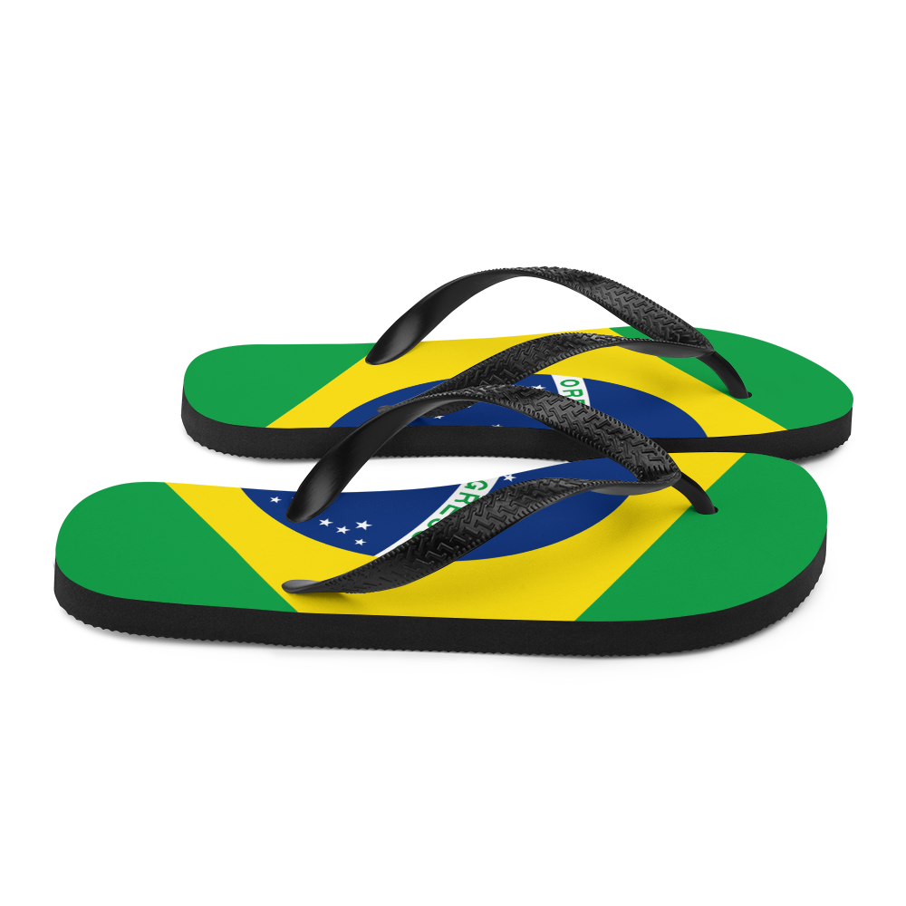 Brazilian Flag Flip-Flops