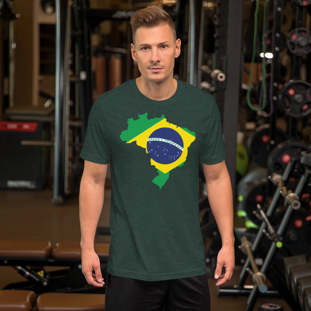 Brasil & Flag, Short-Sleeve Men's & Women's T-Shirt