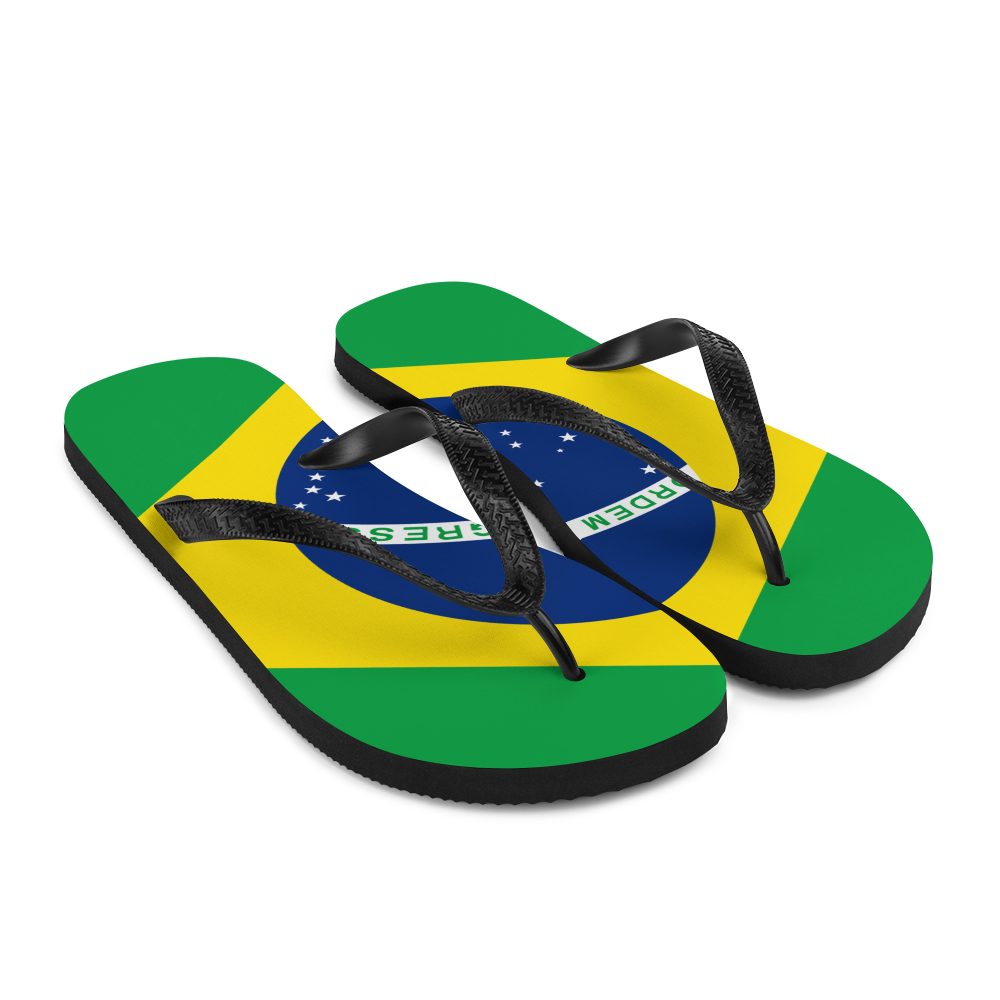 Brazilian Flag Flip-Flops