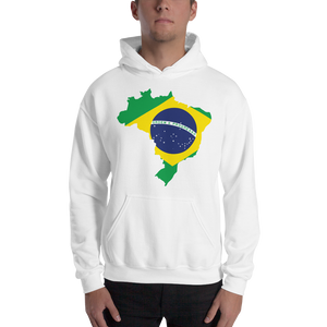 Brasil with Flag, Men's & Women's Hooded Sweatshirt