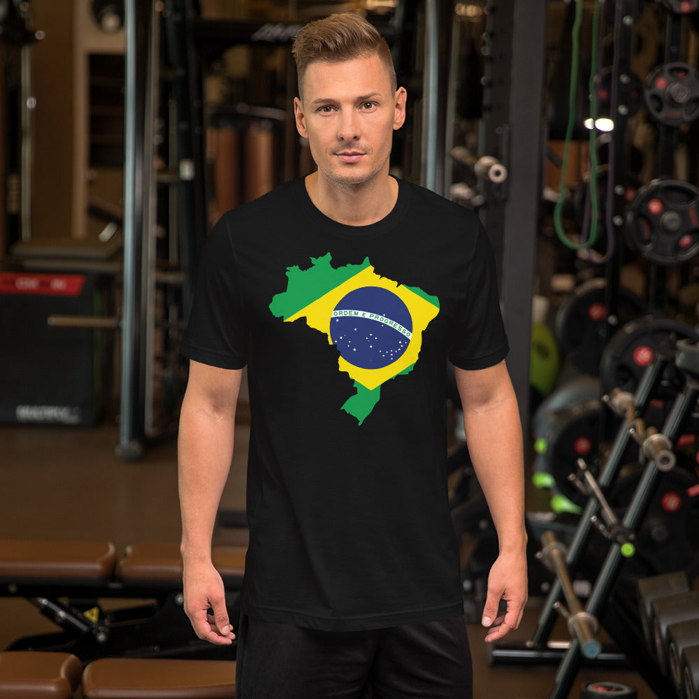 Brasil & Flag, Short-Sleeve Men's & Women's T-Shirt