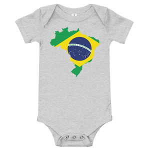 Brasil with Flag, Baby Onesie