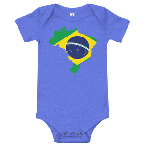 Brasil with Flag, Baby Onesie